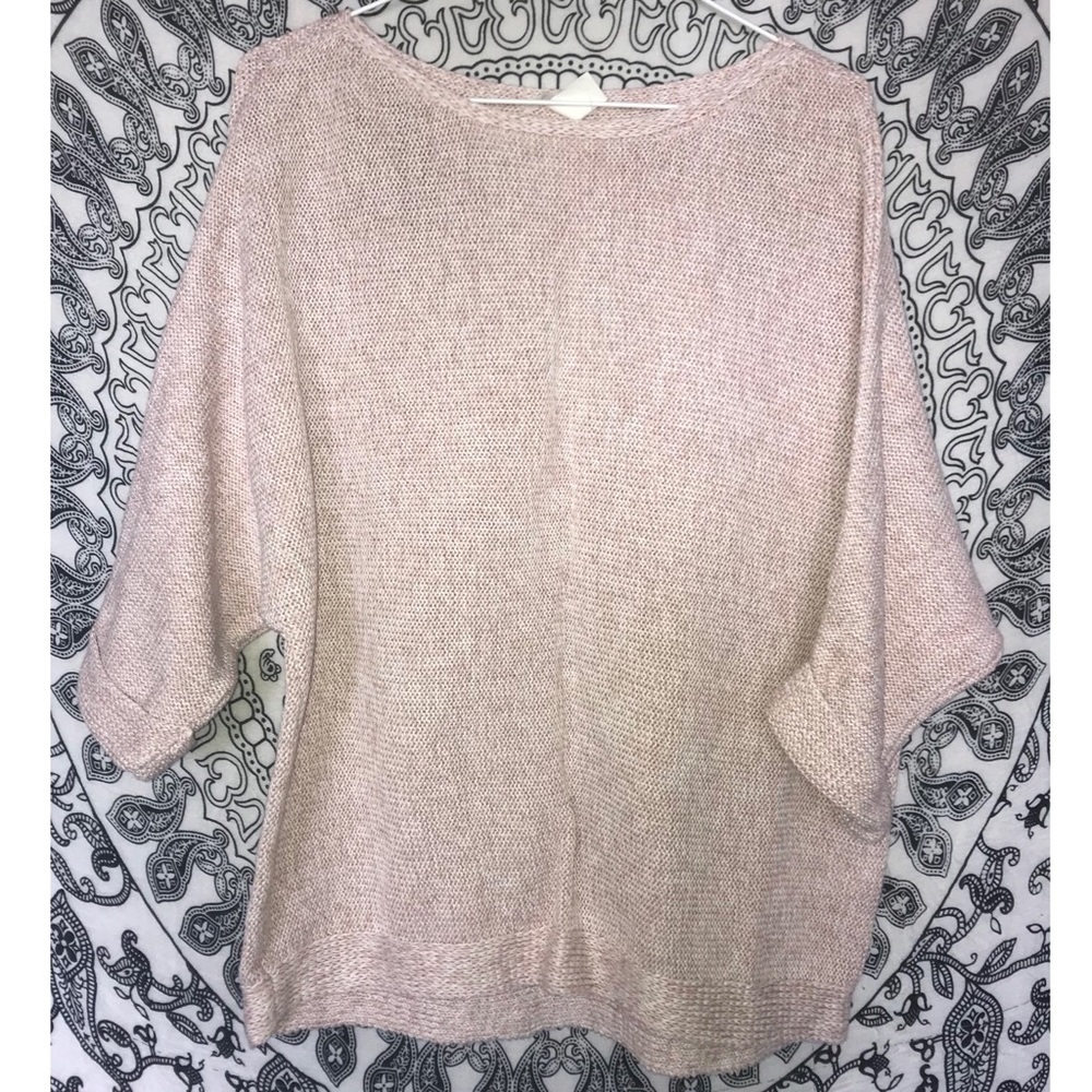H&M Blush pink Short Sleeve Sweater